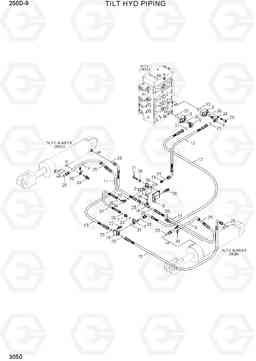 3050 TILT HYD PIPING 250D-9, Hyundai