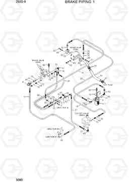 3080 BRAKE HYD PIPING 1 250D-9, Hyundai