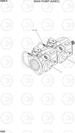 3200 MAIN PUMP (ASSY) 250D-9, Hyundai