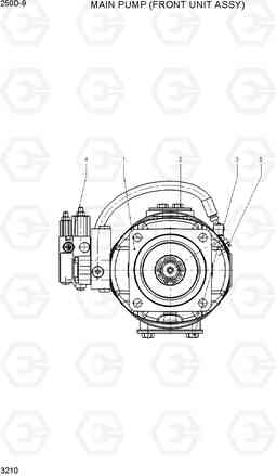 3210 MAIN PUMP (FRONT UNIT ASSY) 250D-9, Hyundai