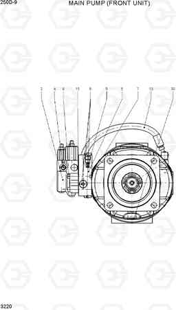 3220 MAIN PUMP (FRONT UNIT) 250D-9, Hyundai