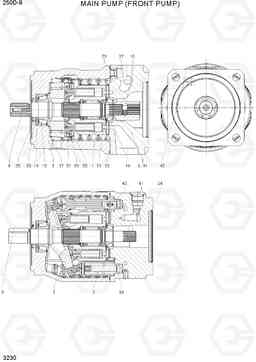 3230 MAIN PUMP (FRONT PUMP)) 250D-9, Hyundai