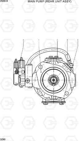 3290 MAIN PUMP (REAR UNIT ASSY) 250D-9, Hyundai