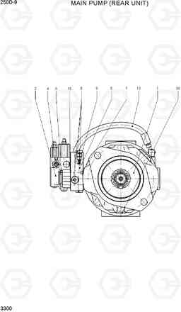 3300 MAIN PUMP (REAR UNIT) 250D-9, Hyundai