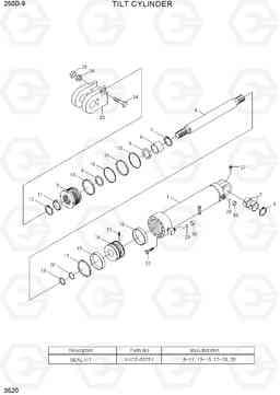 3520 TILT CYLINDER 250D-9, Hyundai