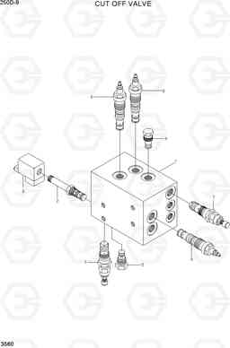 3560 CUT OFF VALVE 250D-9, Hyundai