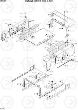 6140 ENGINE HOOD SUB ASSY 250D-9, Hyundai