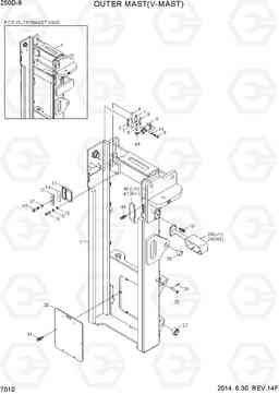 7010 OUTER MAST (V-MAST) 250D-9, Hyundai