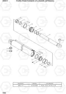 7063 FORK POSITIONER CYLINDER (SPREAD) 250D-9, Hyundai
