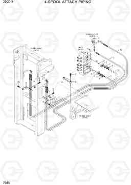 7085 4-SPOOL ATTACH PIPING 250D-9, Hyundai