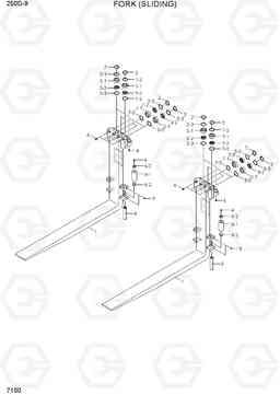 7100 FORK (SLIDING) 250D-9, Hyundai