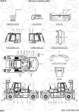 8020 DECALS (ENGLISH) 250D-9, Hyundai