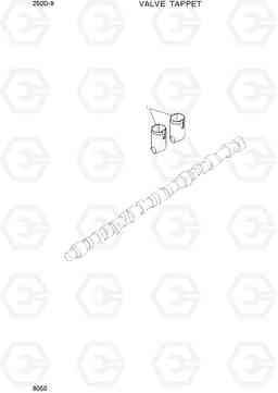 9050 VALVE TAPPET 250D-9, Hyundai