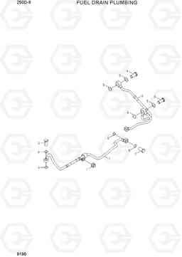 9190 FUEL DRAIN PLUMBING 250D-9, Hyundai