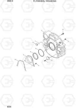 9220 FLYWHEEL HOUSING 250D-9, Hyundai
