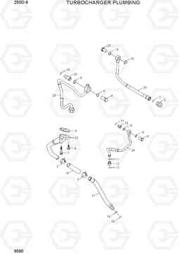 9590 TURBOCHARGER PLUMBING 250D-9, Hyundai