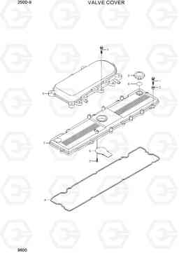 9600 VALVE COVER 250D-9, Hyundai