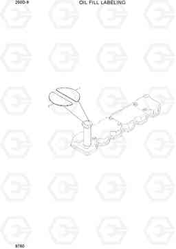 9760 OIL FILL LABELING 250D-9, Hyundai
