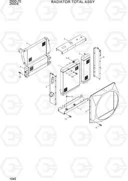 1045 RADIATOR TOTAL ASSY 250D-7E, Hyundai