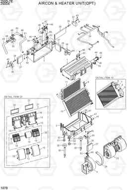 1070 AIRCON & HEATER UNIT(OPT) 250D-7E, Hyundai