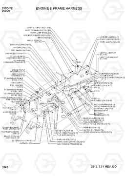 2040 ENGINE & FRAME HARNESS 250D-7E, Hyundai