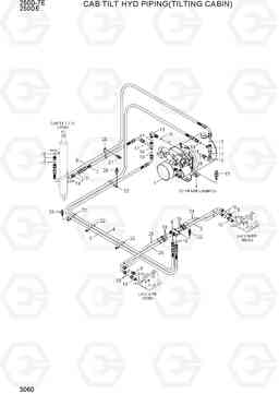 3060 CAB TILT HYD PIPING(TILTING CABIN) 250D-7E, Hyundai