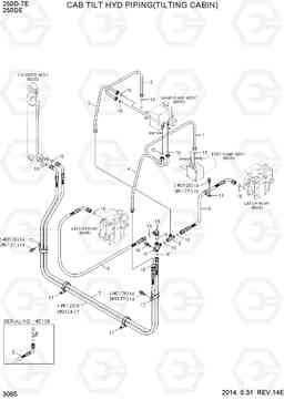 3065 CAB TILT HYD PIPING(TILTING CABIN) 250D-7E, Hyundai