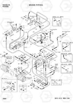 3080 BRAKE HYD PIPING 250D-7E, Hyundai