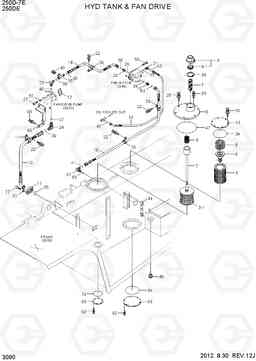 3090 HYD TANK & FAN DRIVE 250D-7E, Hyundai