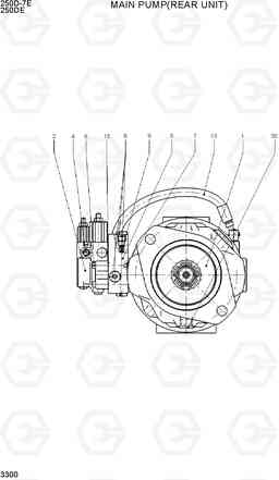 3300 MAIN PUMP(REAR UNIT) 250D-7E, Hyundai