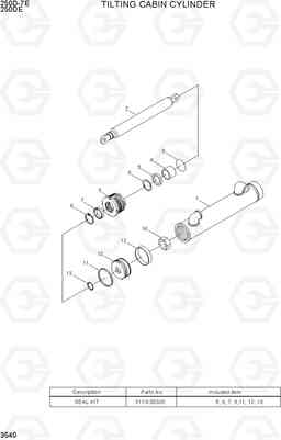 3540 TILTING CABIN CYLINDER 250D-7E, Hyundai