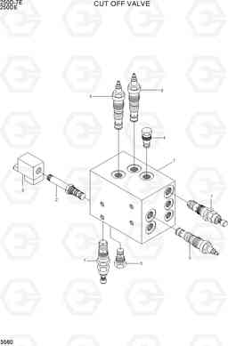 3560 CUT OFF VALVE 250D-7E, Hyundai