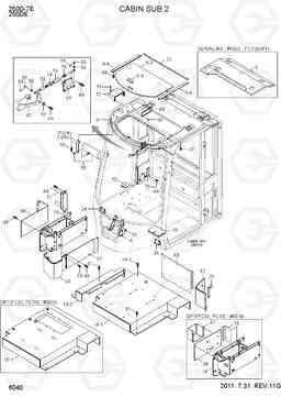 6040 CABIN SUB 2 250D-7E, Hyundai