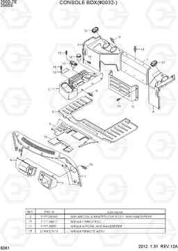 6061 CONSOLE BOX 250D-7E, Hyundai