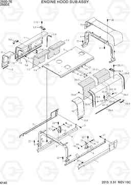 6140 ENGINE HOOD SUB ASSY 250D-7E, Hyundai
