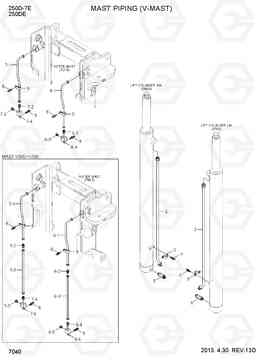 7040 MAST PIPING(V-MAST) 250D-7E, Hyundai