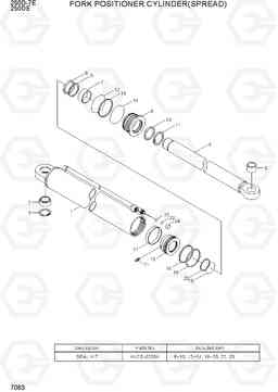 7063 FORK POSITIONER CYLINDER(SPREAD) 250D-7E, Hyundai