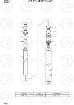 7065 LIFT CYLINDER(V-MAST) 250D-7E, Hyundai