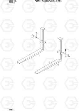 7110 FORK GROUP(HOLDER) 250D-7E, Hyundai