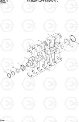 9040 CRANKSHAFT ASSEMBLY 250D-7E, Hyundai