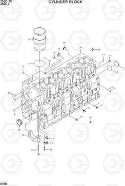 9050 CYLINDER BLOCK 250D-7E, Hyundai