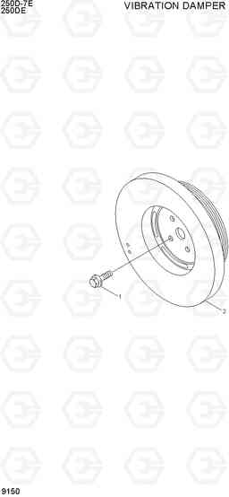 9150 VIBRATION DAMPER 250D-7E, Hyundai