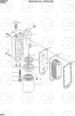 9410 ENGINE OIL COOLER 250D-7E, Hyundai