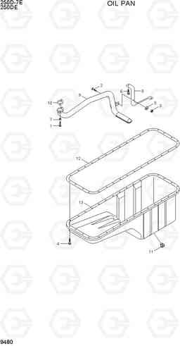 9480 OIL PAN 250D-7E, Hyundai