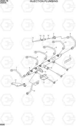 9590 INJECTOR PLUMBING 250D-7E, Hyundai