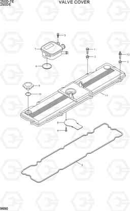 9690 VALVE COVER 250D-7E, Hyundai