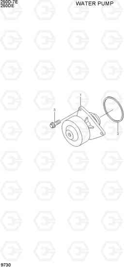 9730 WATER PUMP 250D-7E, Hyundai