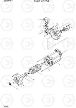 1070 PUMP MOTOR 25/30BR-9, Hyundai