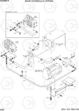 2030 MAIN HYD PIPING 25/30BR-9, Hyundai