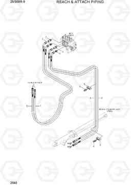 2040 REACH & ATTACH PIPING 25/30BR-9, Hyundai